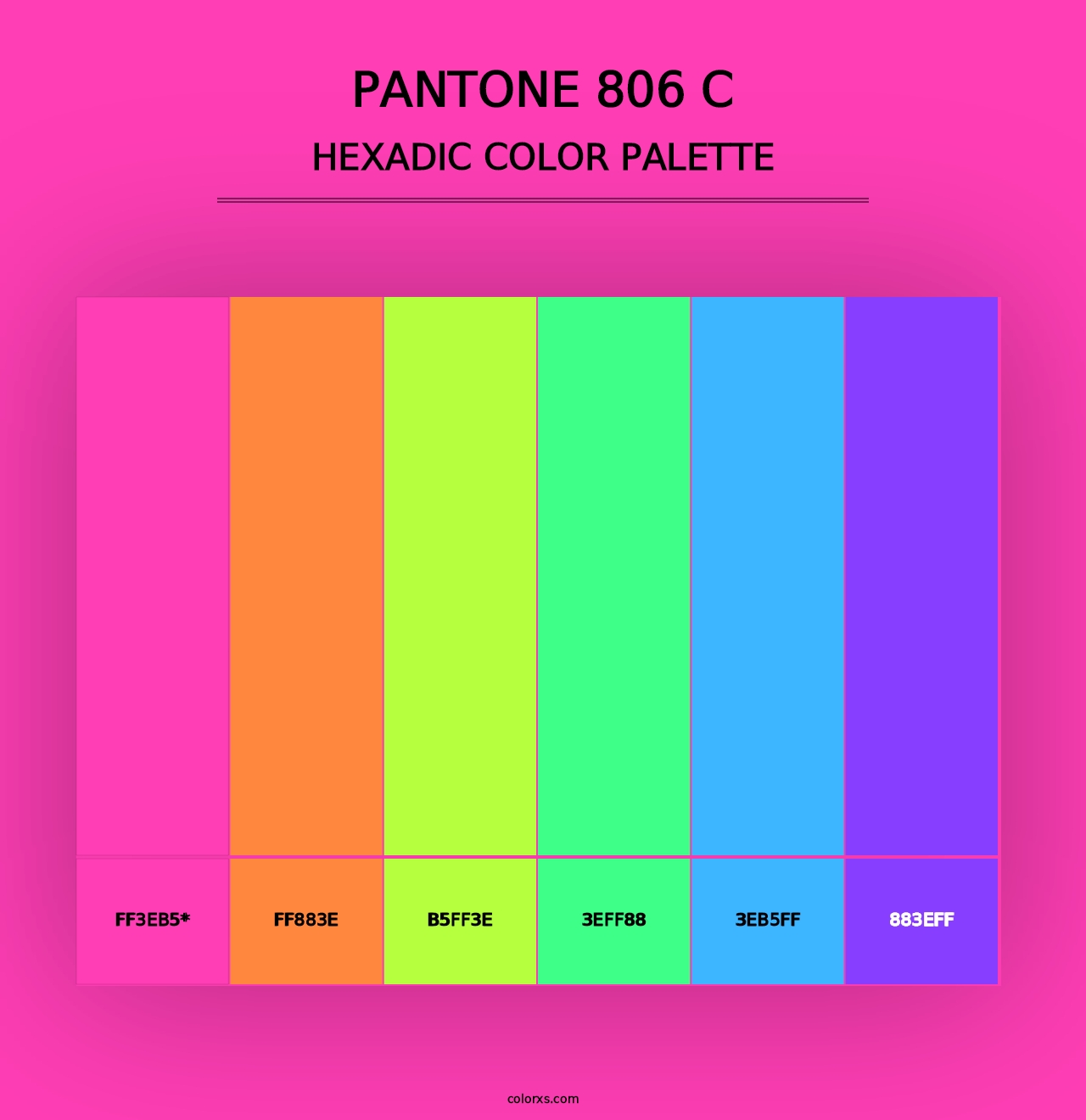 PANTONE 806 C - Hexadic Color Palette