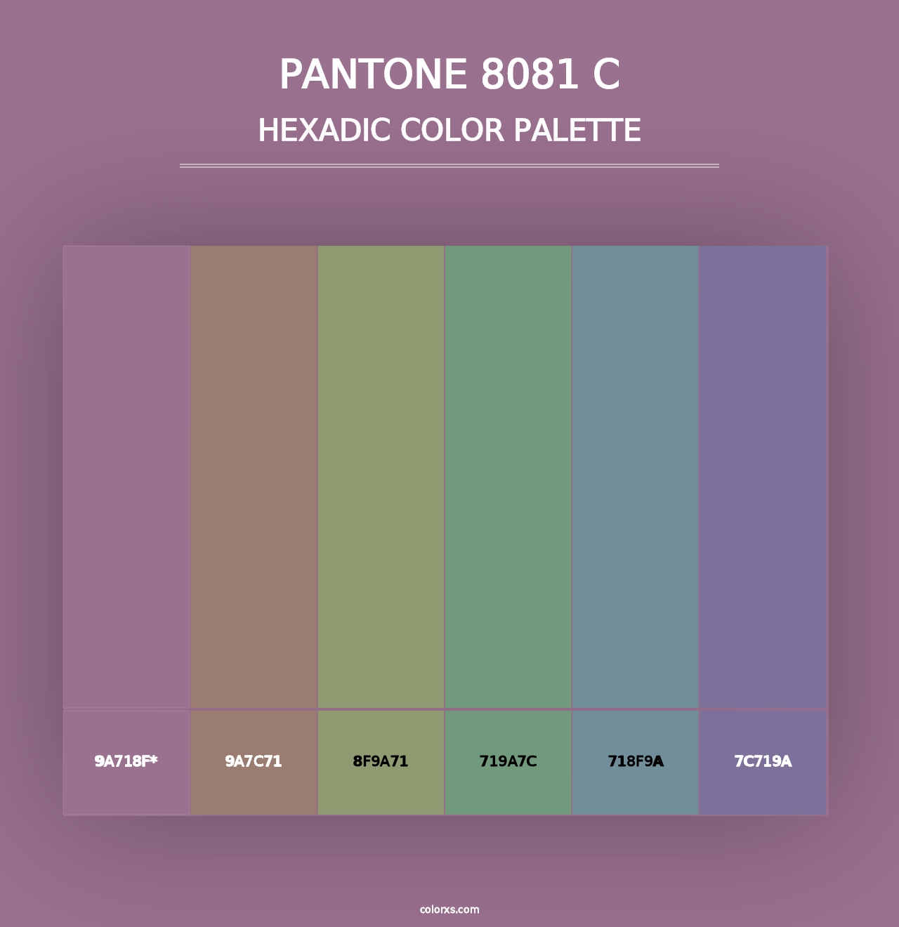 PANTONE 8081 C - Hexadic Color Palette