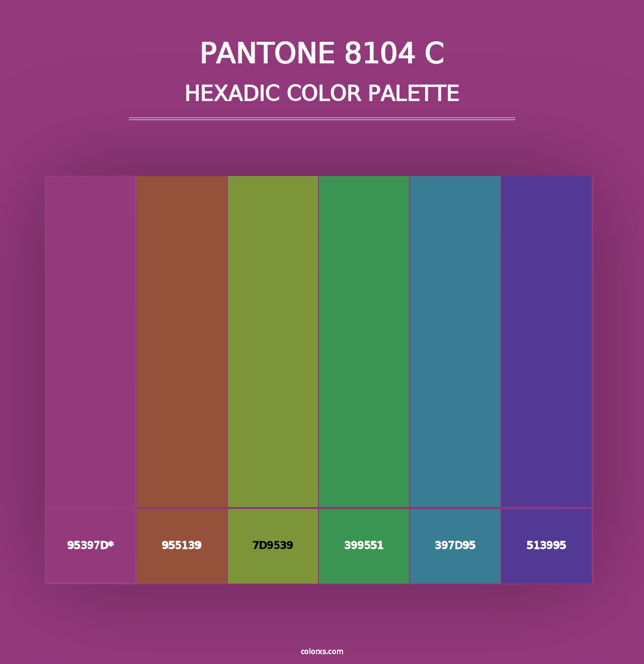 PANTONE 8104 C - Hexadic Color Palette