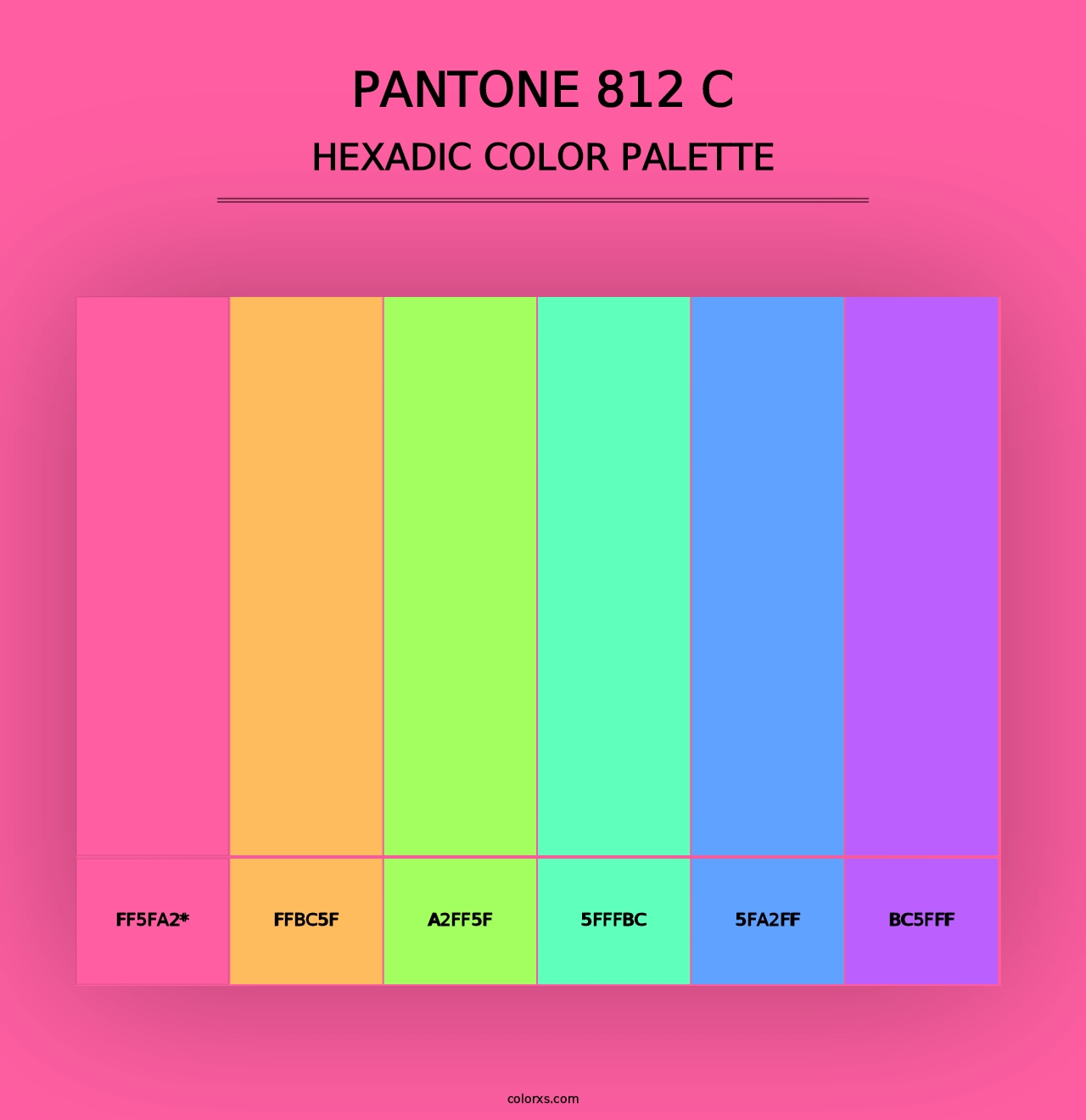 PANTONE 812 C - Hexadic Color Palette