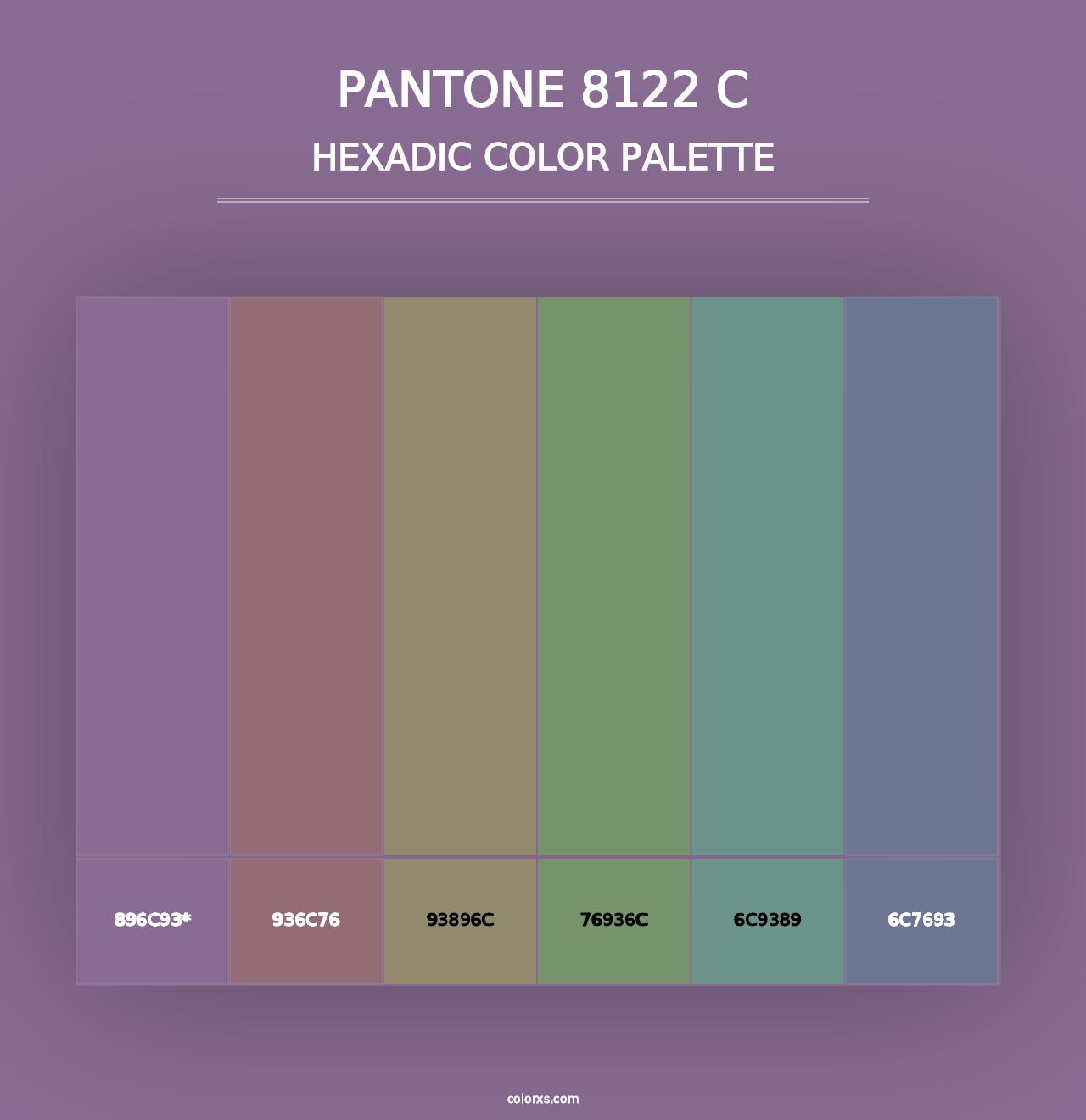 PANTONE 8122 C - Hexadic Color Palette