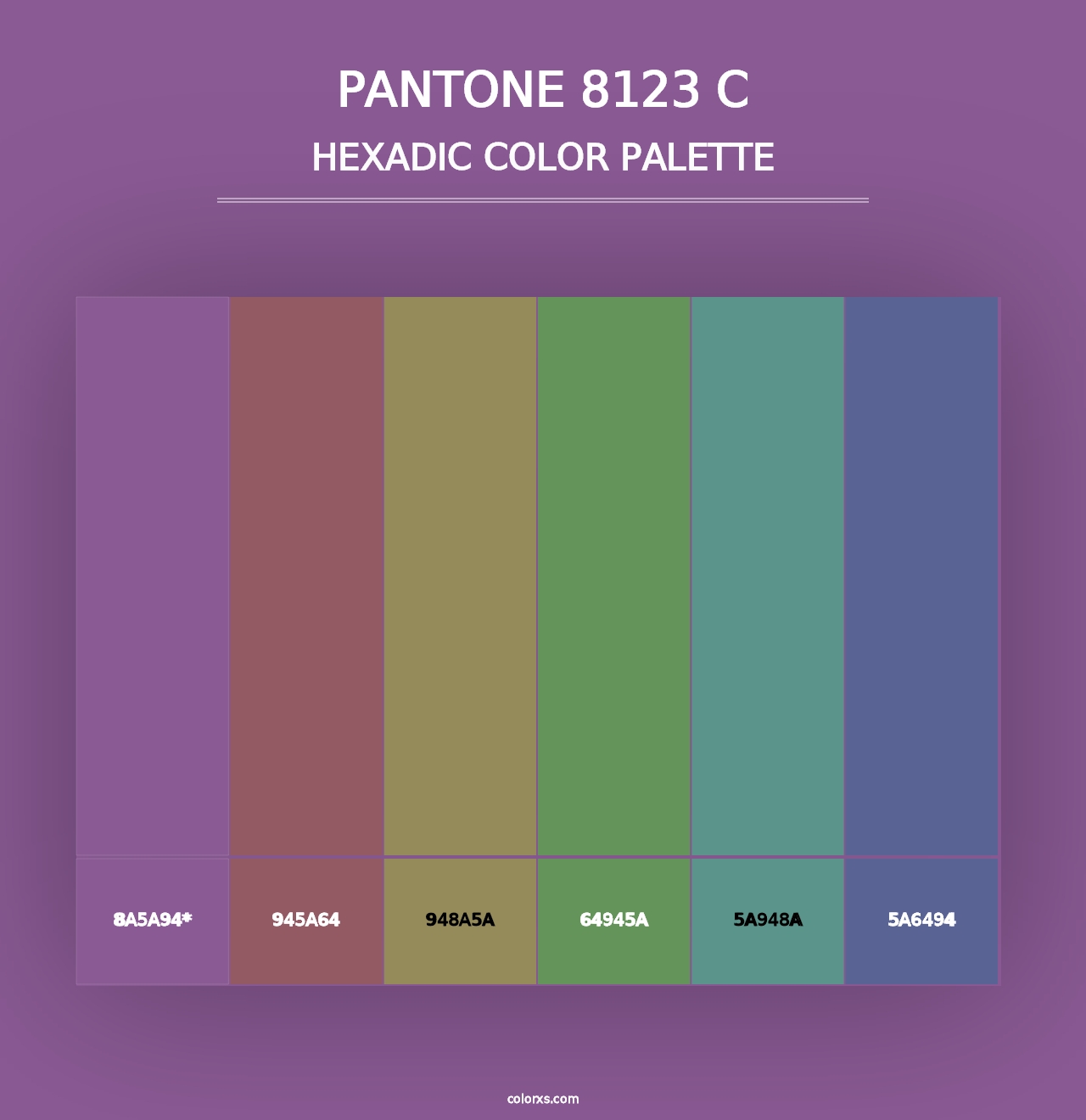 PANTONE 8123 C - Hexadic Color Palette