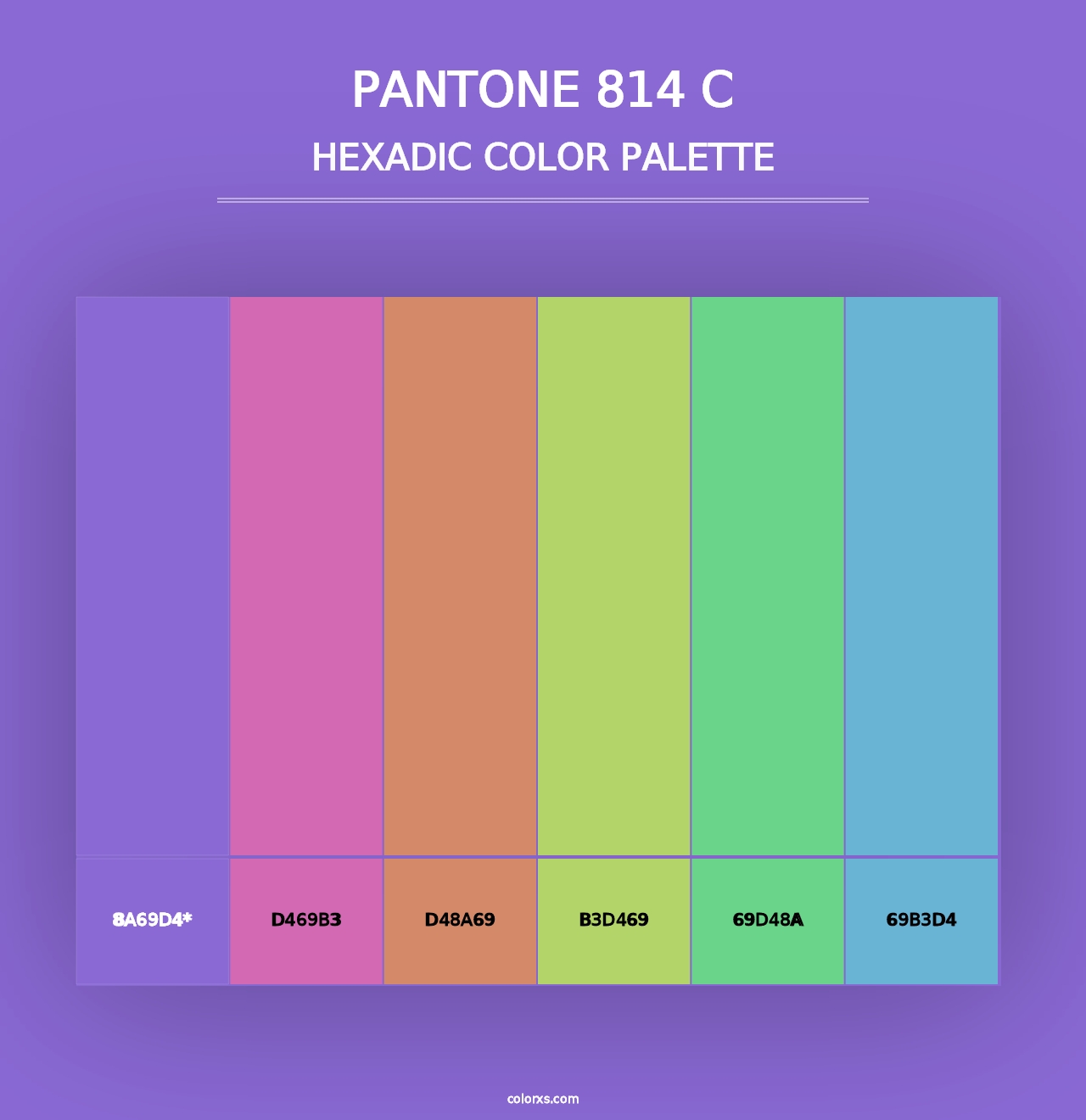 PANTONE 814 C - Hexadic Color Palette