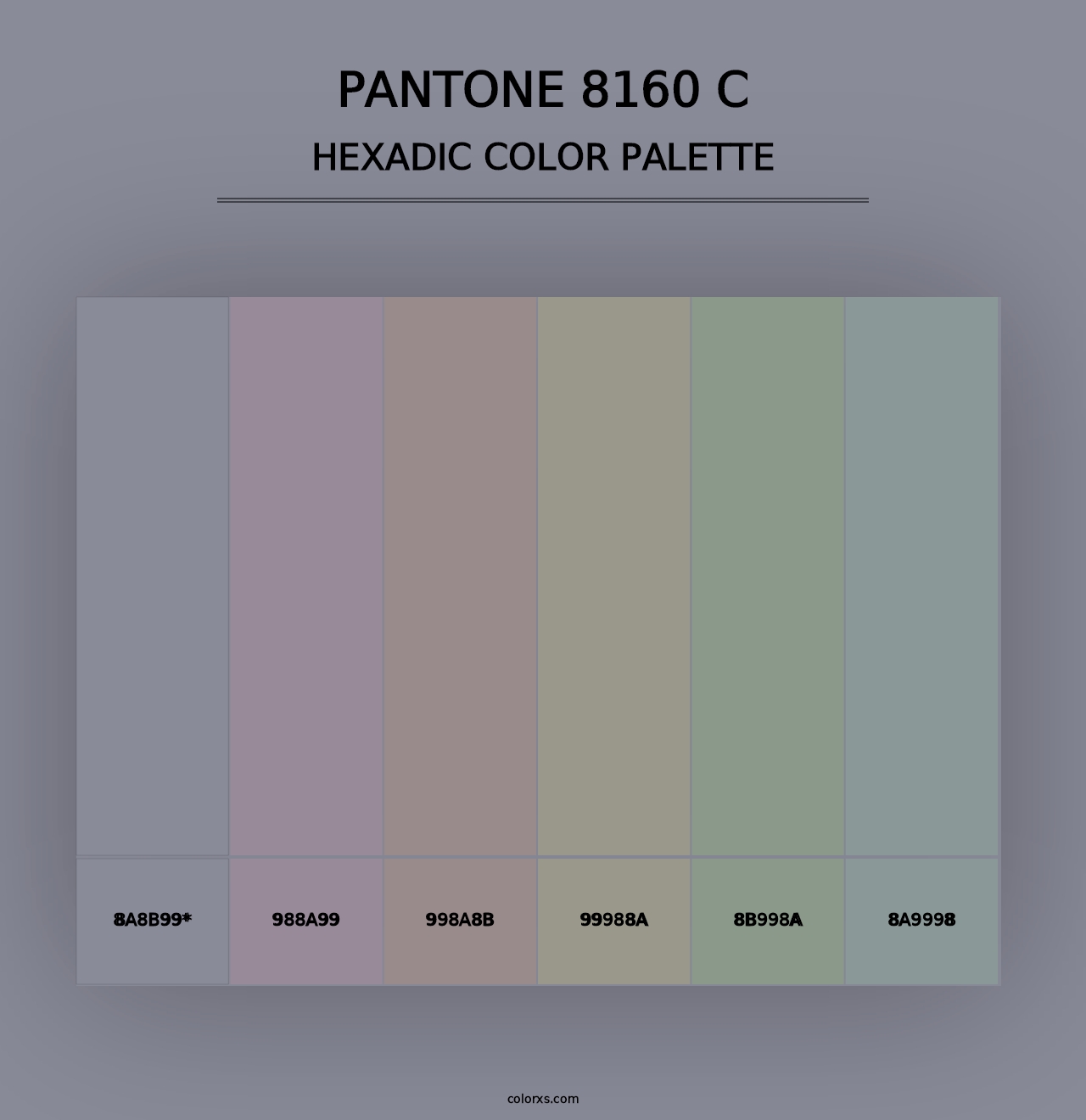 PANTONE 8160 C - Hexadic Color Palette