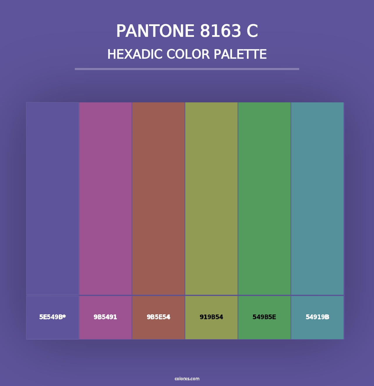 PANTONE 8163 C - Hexadic Color Palette