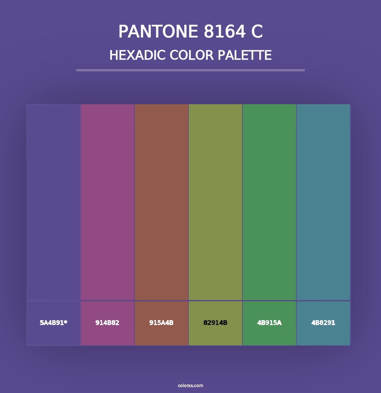 PANTONE 8164 C - Hexadic Color Palette