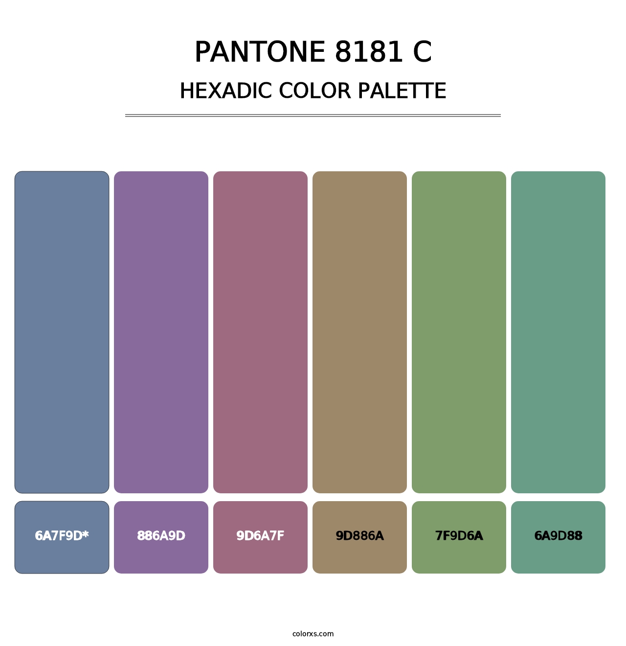 PANTONE 8181 C - Hexadic Color Palette