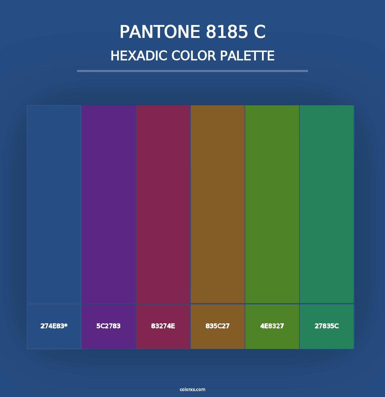 PANTONE 8185 C - Hexadic Color Palette