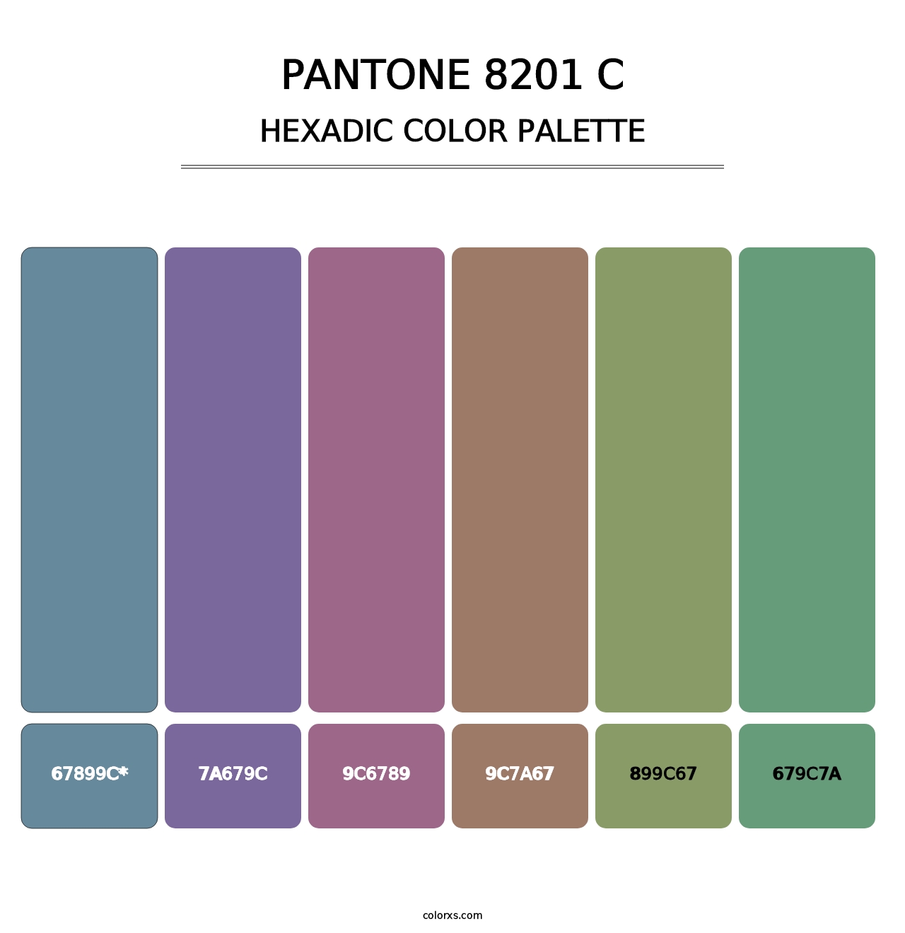 PANTONE 8201 C - Hexadic Color Palette