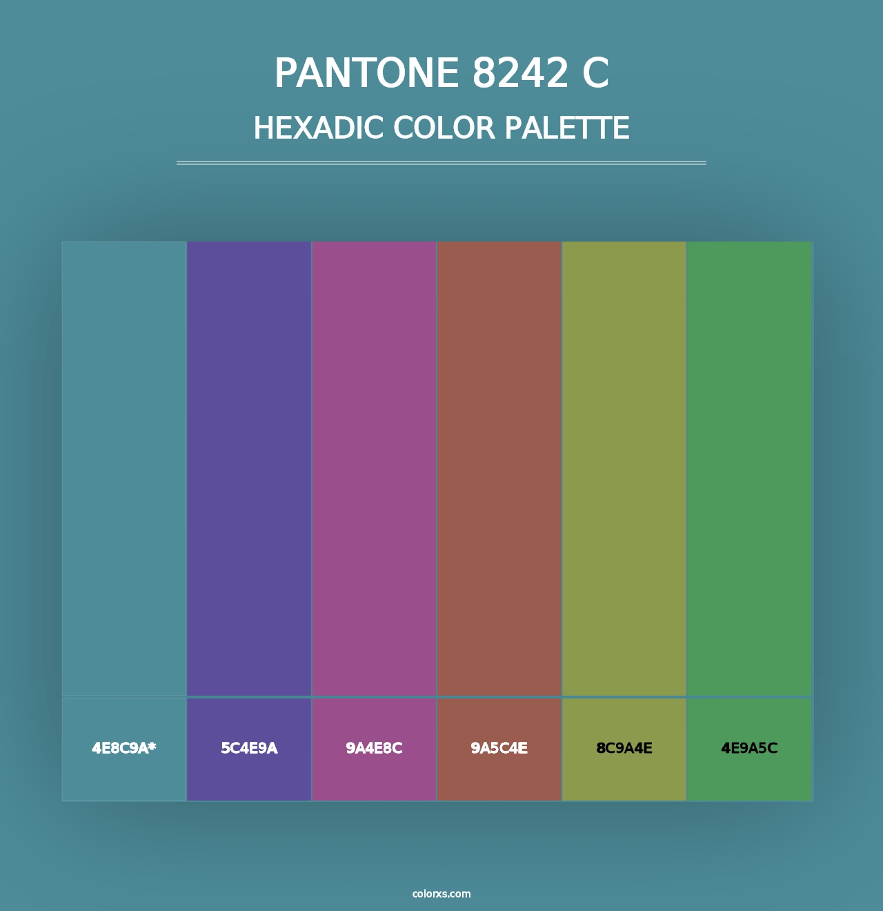 PANTONE 8242 C - Hexadic Color Palette