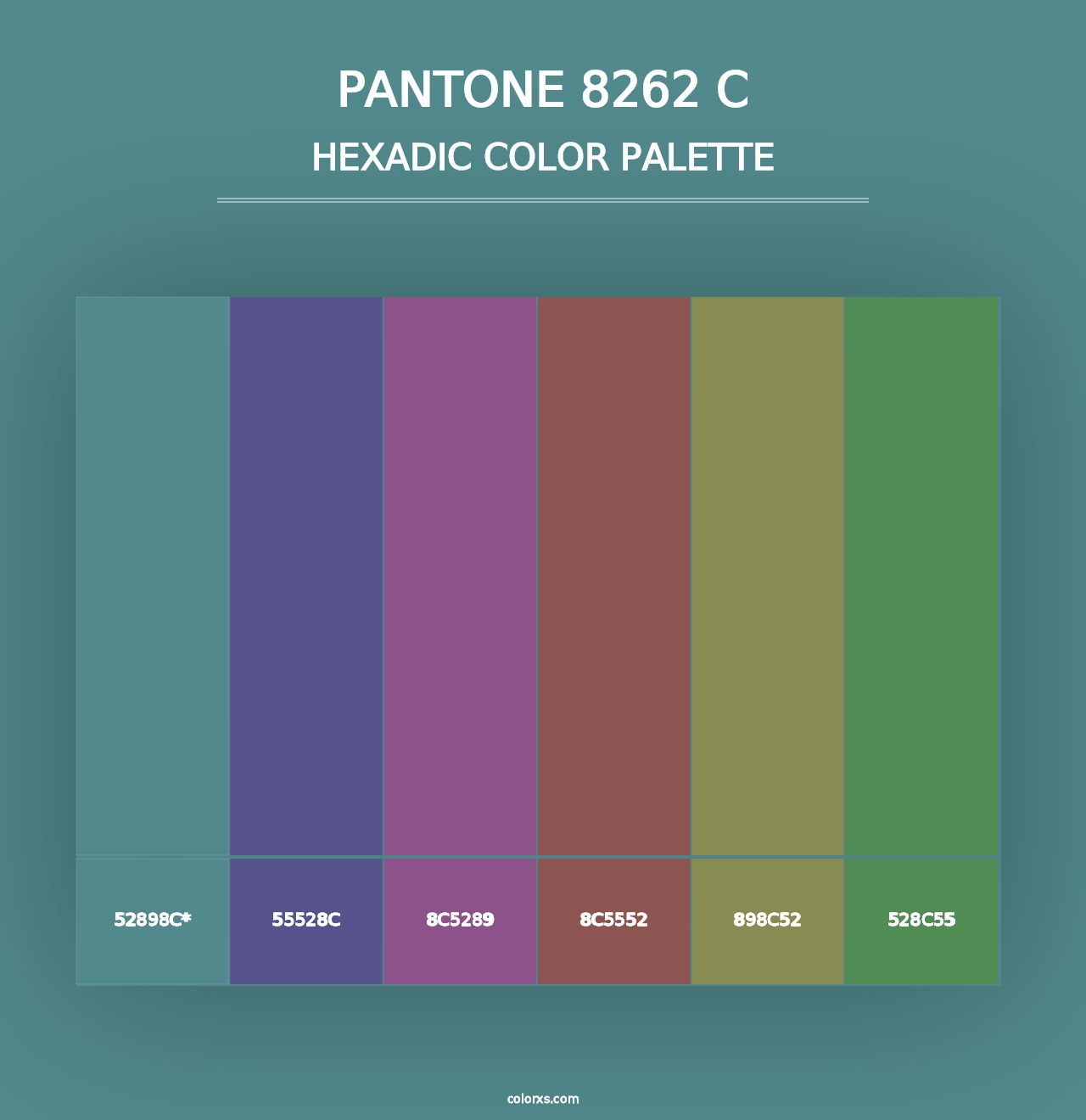 PANTONE 8262 C - Hexadic Color Palette