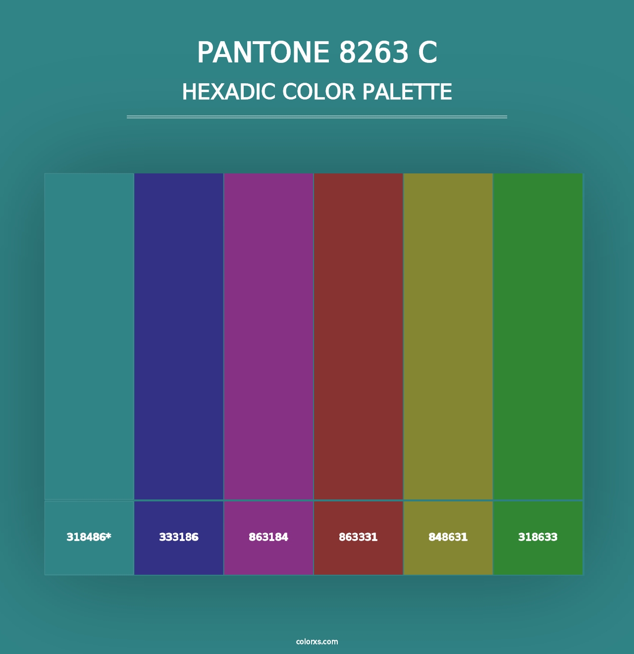 PANTONE 8263 C - Hexadic Color Palette