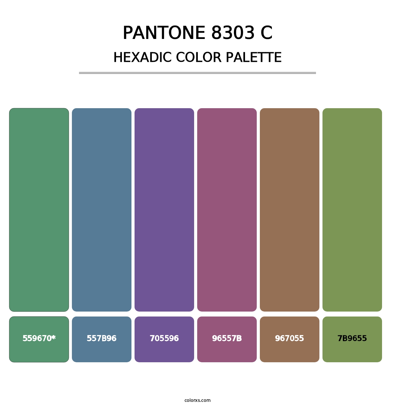 PANTONE 8303 C - Hexadic Color Palette