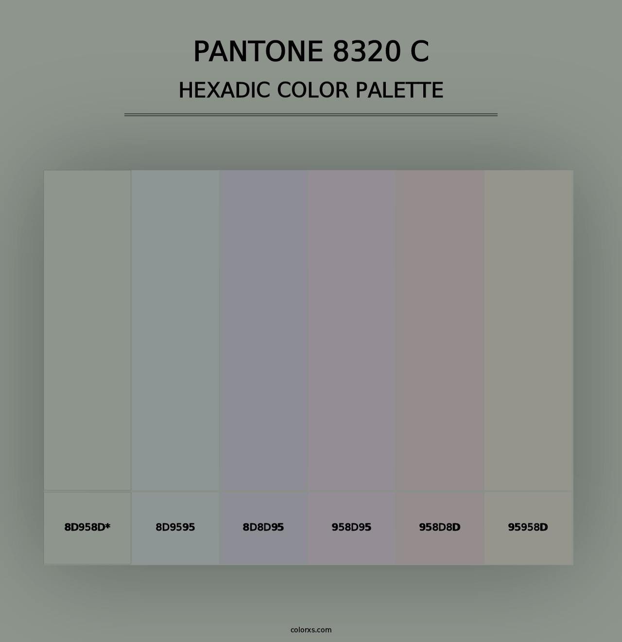 PANTONE 8320 C - Hexadic Color Palette