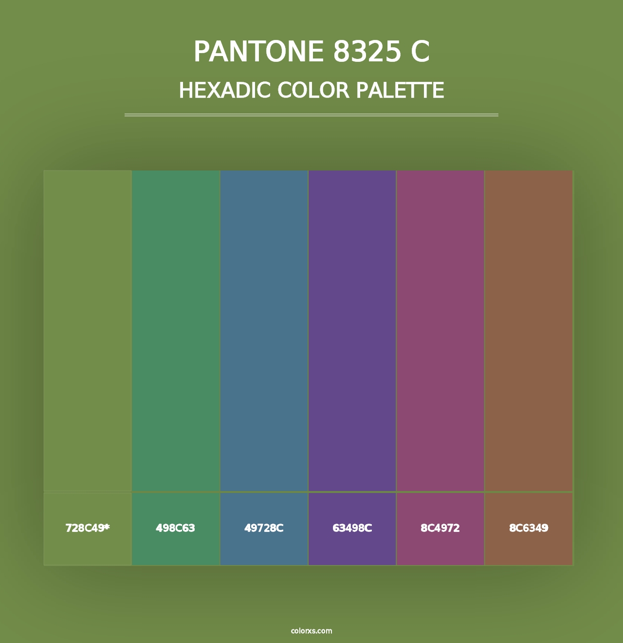 PANTONE 8325 C - Hexadic Color Palette