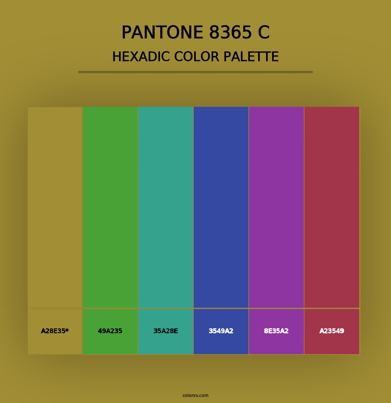 PANTONE 8365 C - Hexadic Color Palette