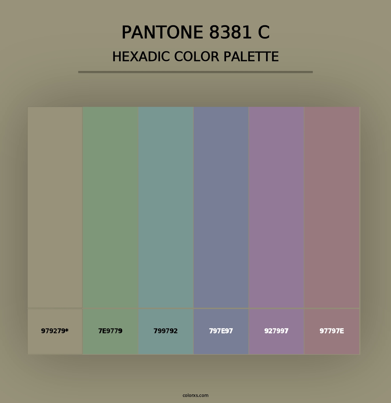 PANTONE 8381 C - Hexadic Color Palette