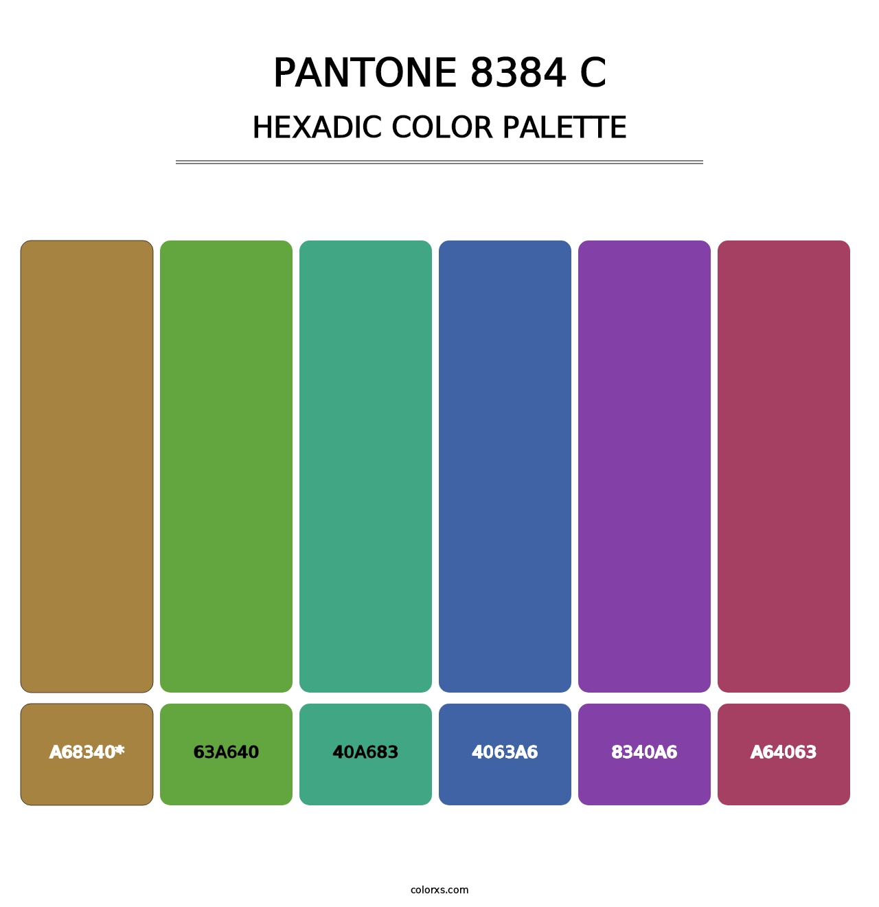 PANTONE 8384 C - Hexadic Color Palette