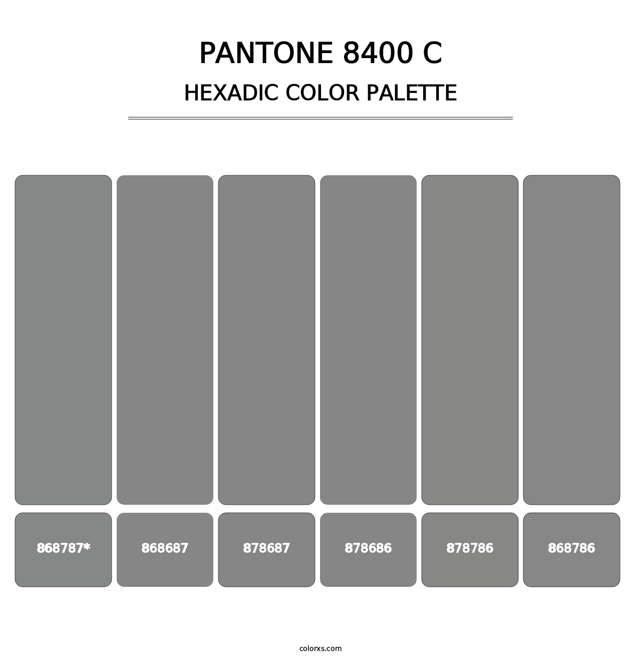 PANTONE 8400 C - Hexadic Color Palette