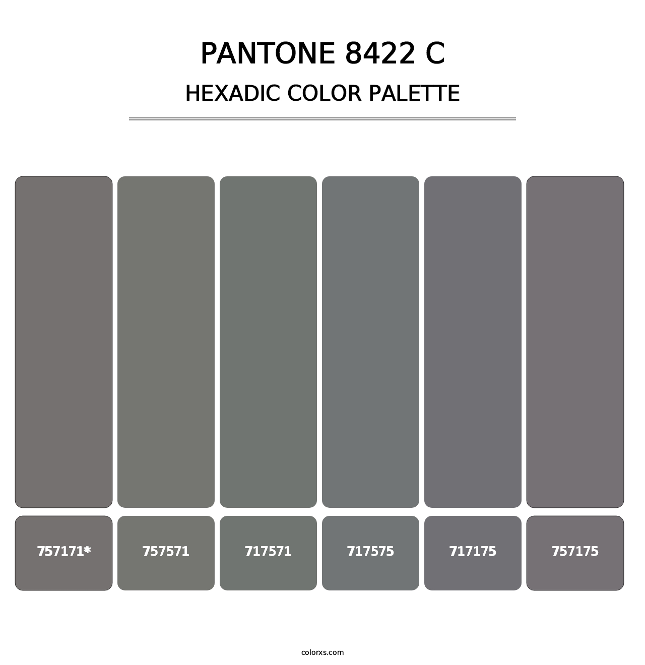 PANTONE 8422 C - Hexadic Color Palette