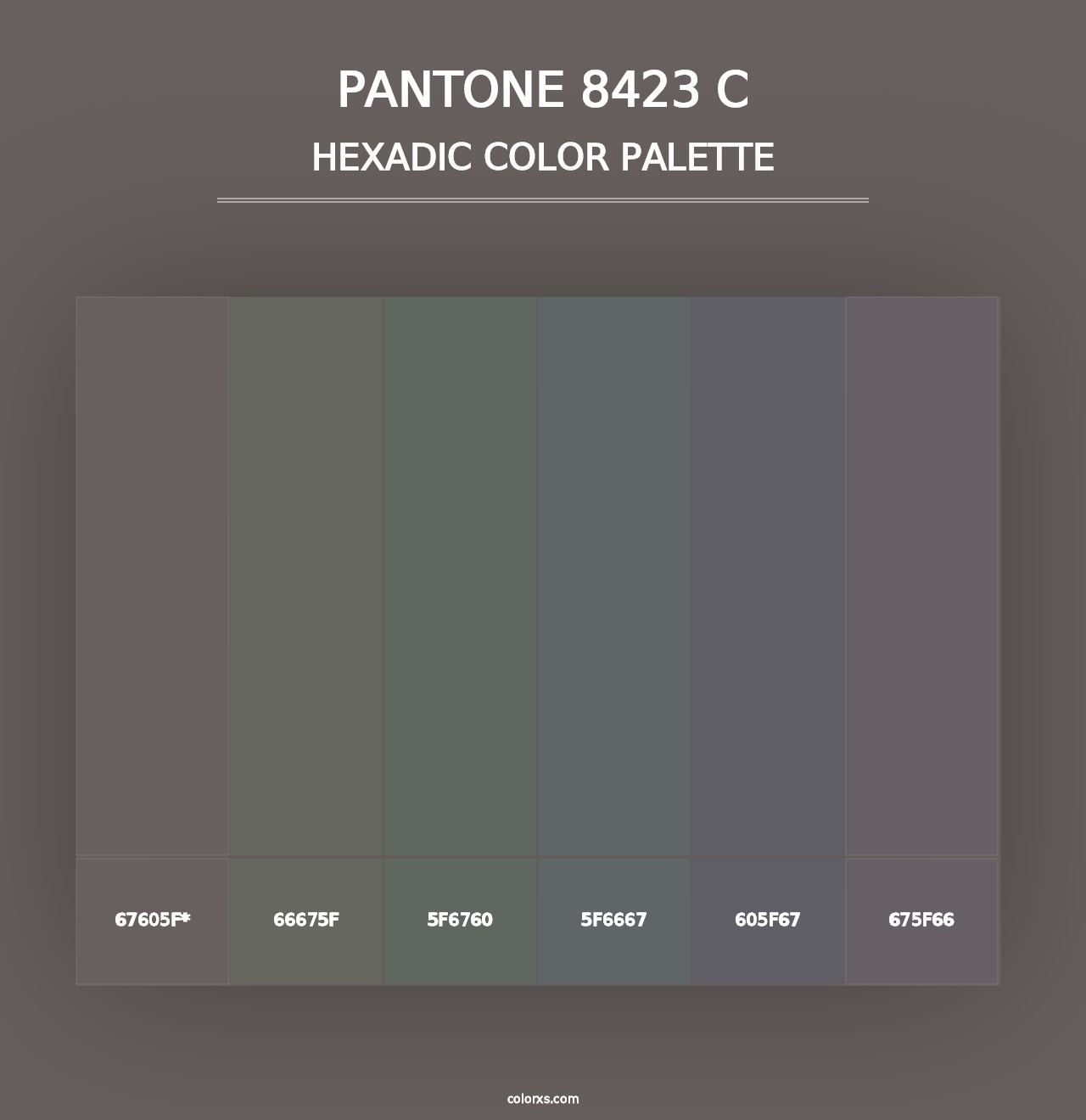 PANTONE 8423 C - Hexadic Color Palette