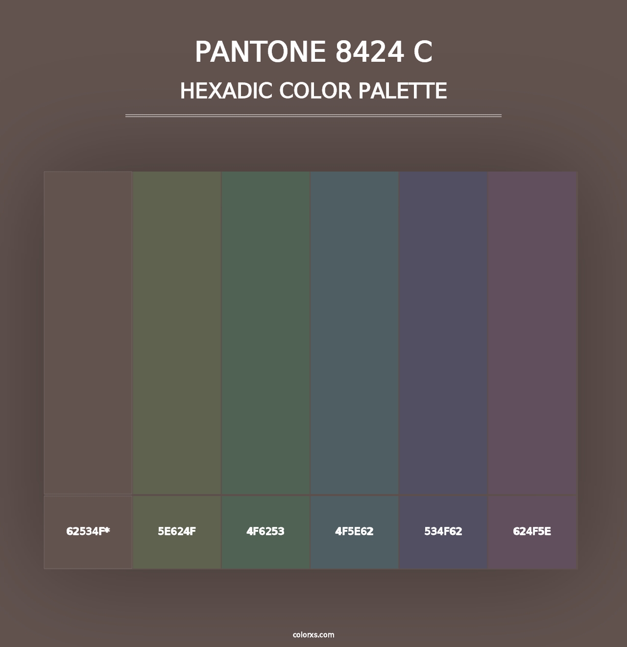 PANTONE 8424 C - Hexadic Color Palette