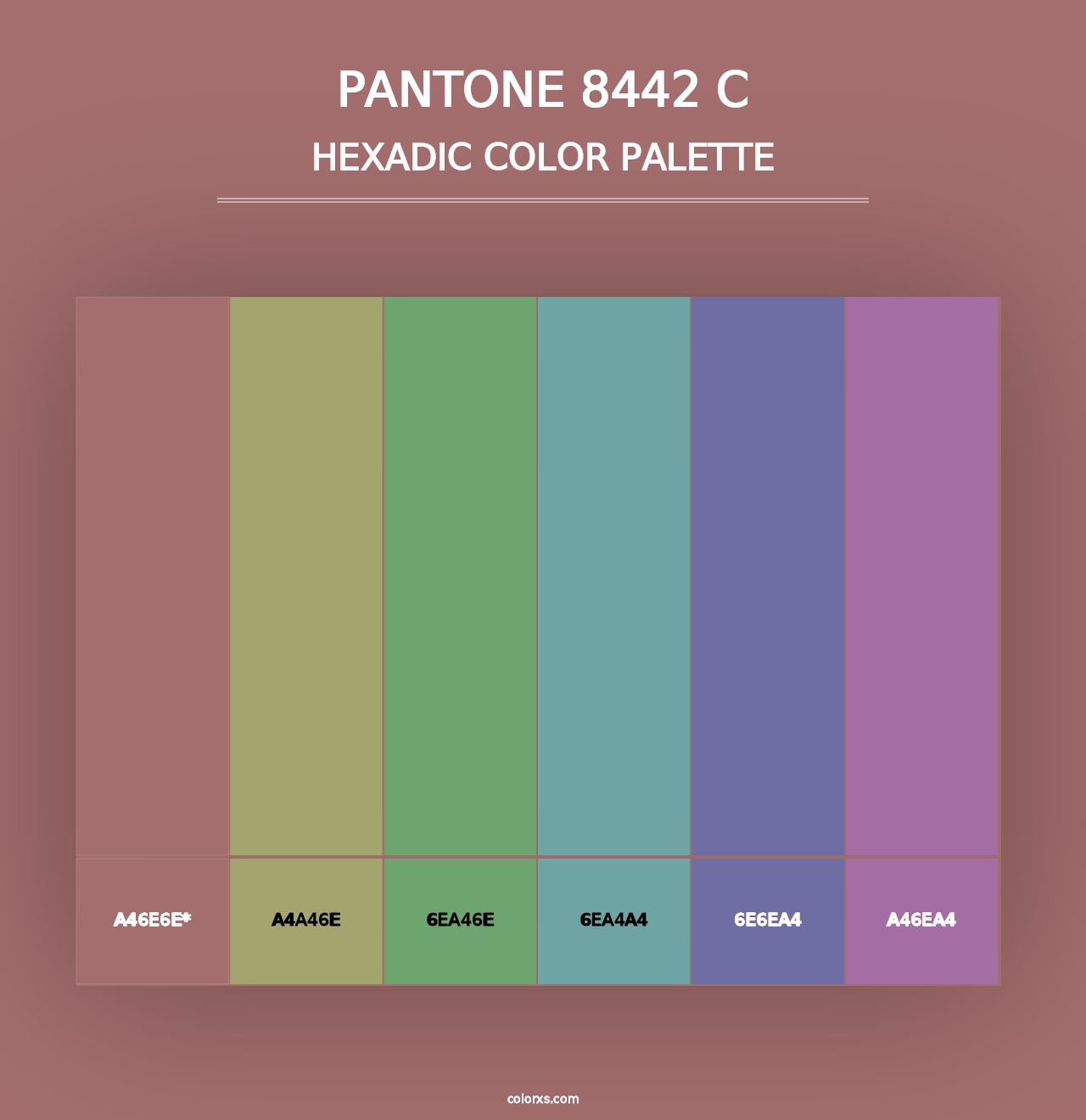 PANTONE 8442 C - Hexadic Color Palette