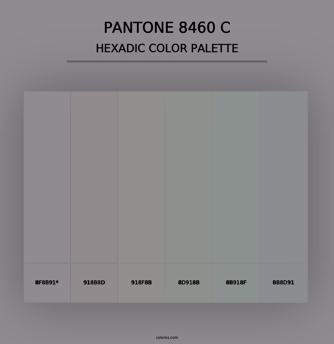 PANTONE 8460 C - Hexadic Color Palette