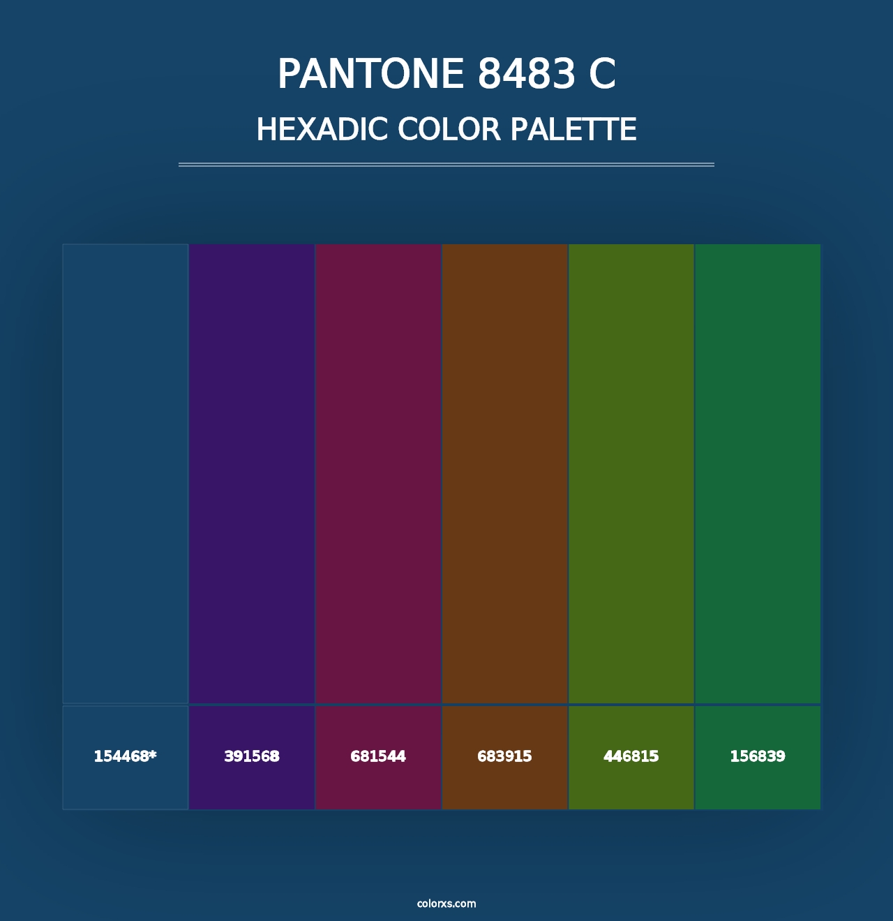 PANTONE 8483 C - Hexadic Color Palette