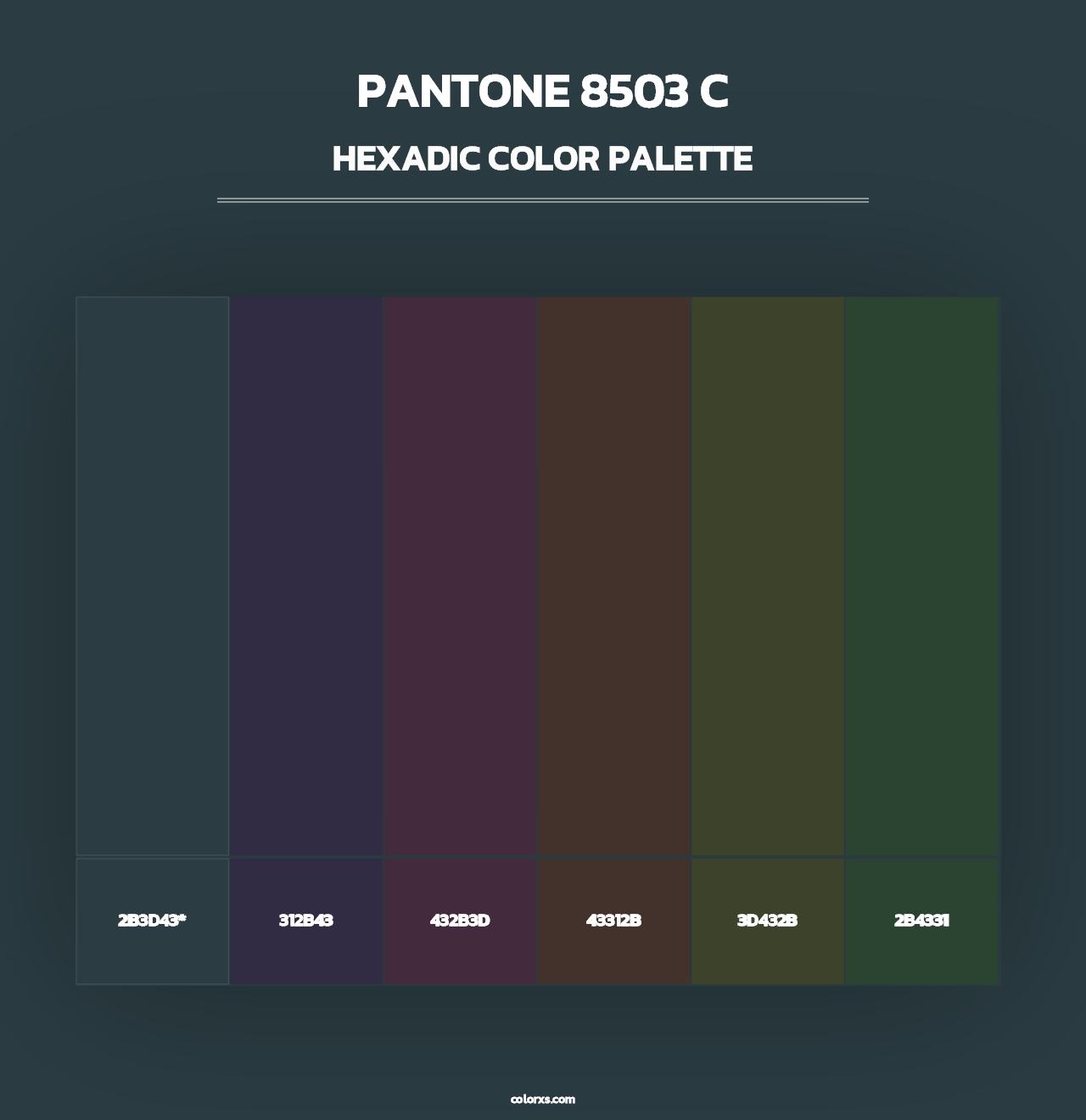 PANTONE 8503 C - Hexadic Color Palette