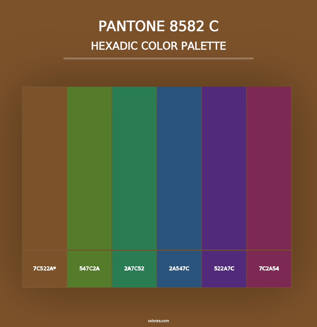 PANTONE 8582 C - Hexadic Color Palette