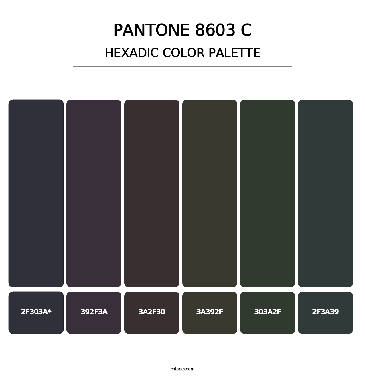 PANTONE 8603 C - Hexadic Color Palette