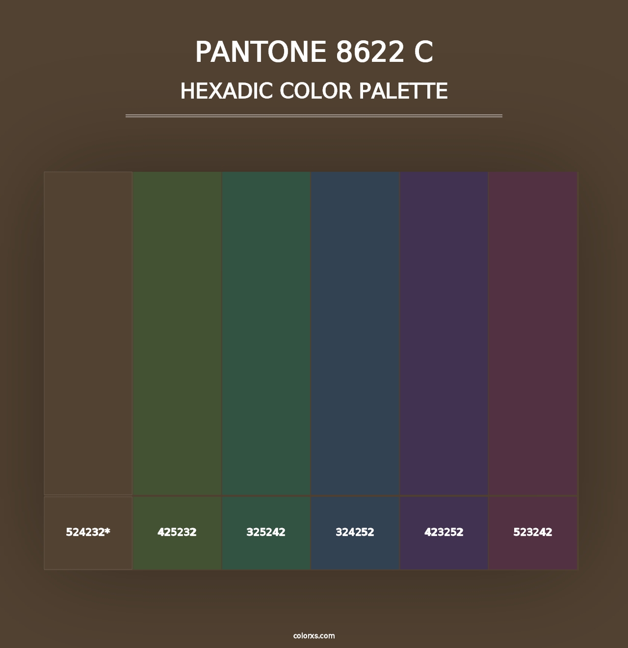 PANTONE 8622 C - Hexadic Color Palette