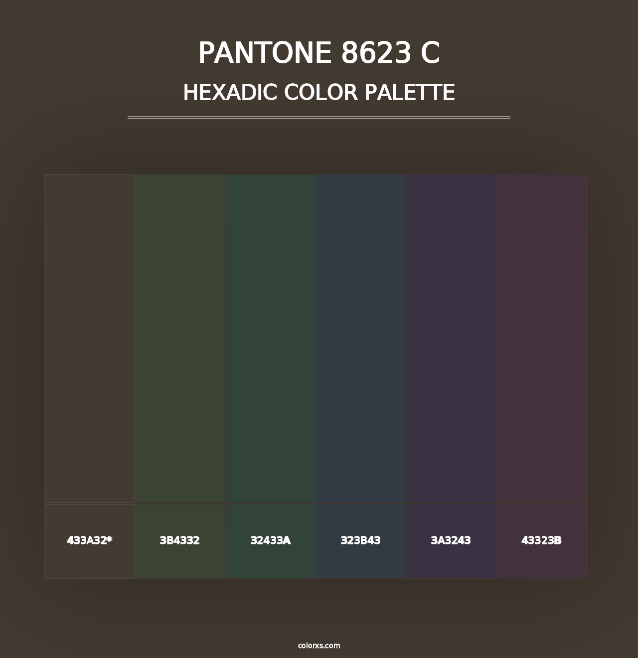 PANTONE 8623 C - Hexadic Color Palette