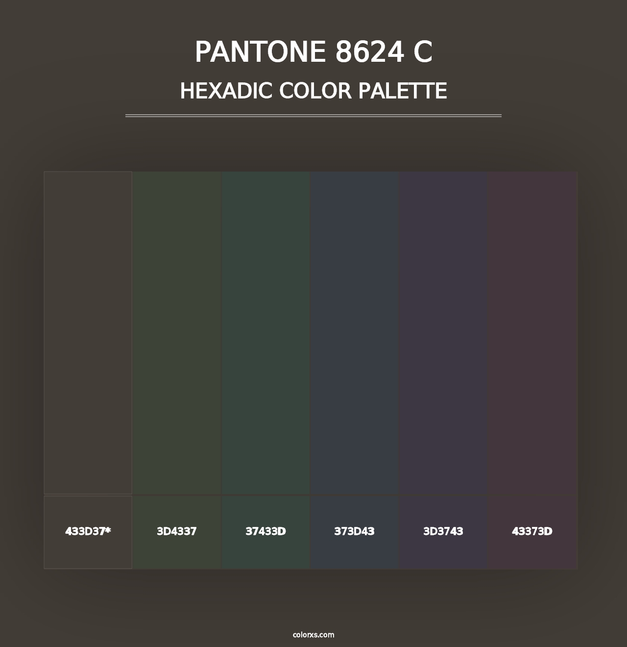 PANTONE 8624 C - Hexadic Color Palette