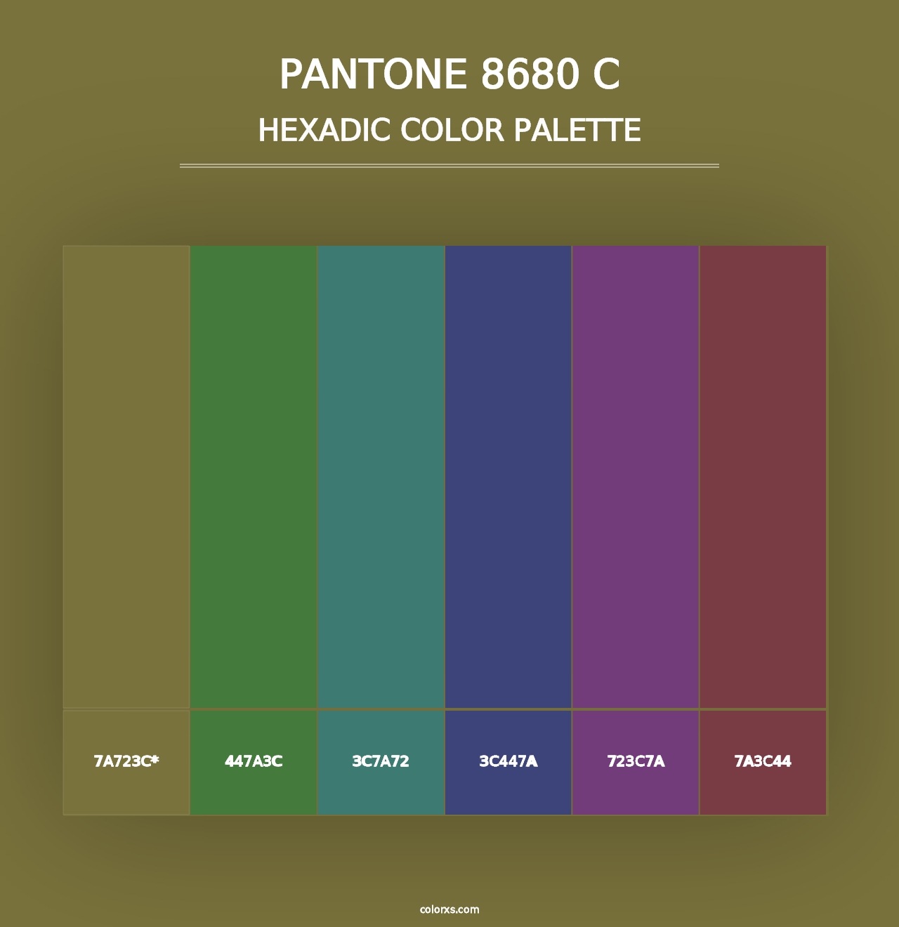 PANTONE 8680 C - Hexadic Color Palette