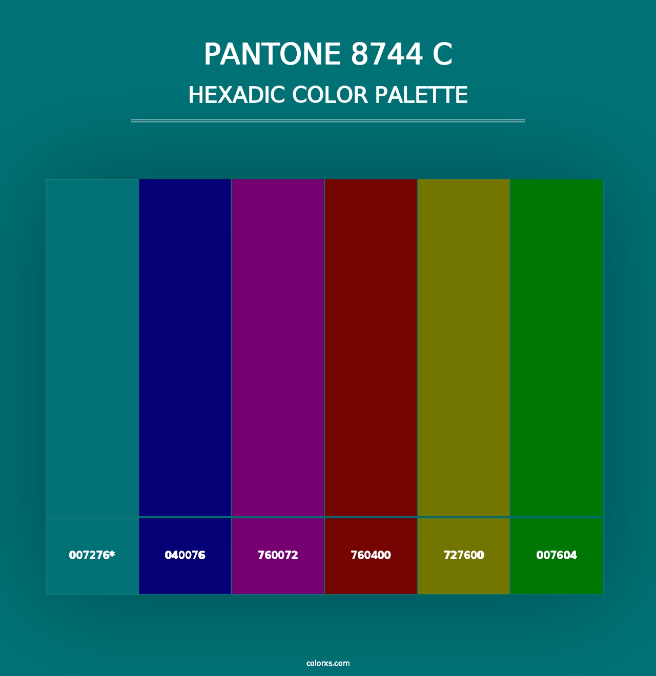 PANTONE 8744 C - Hexadic Color Palette