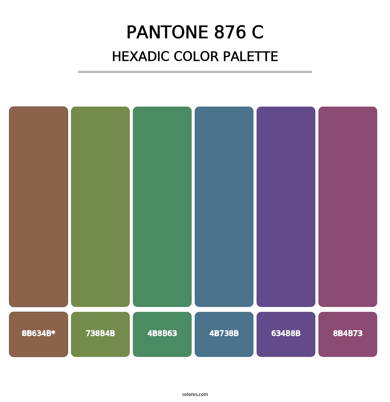 PANTONE 876 C - Hexadic Color Palette