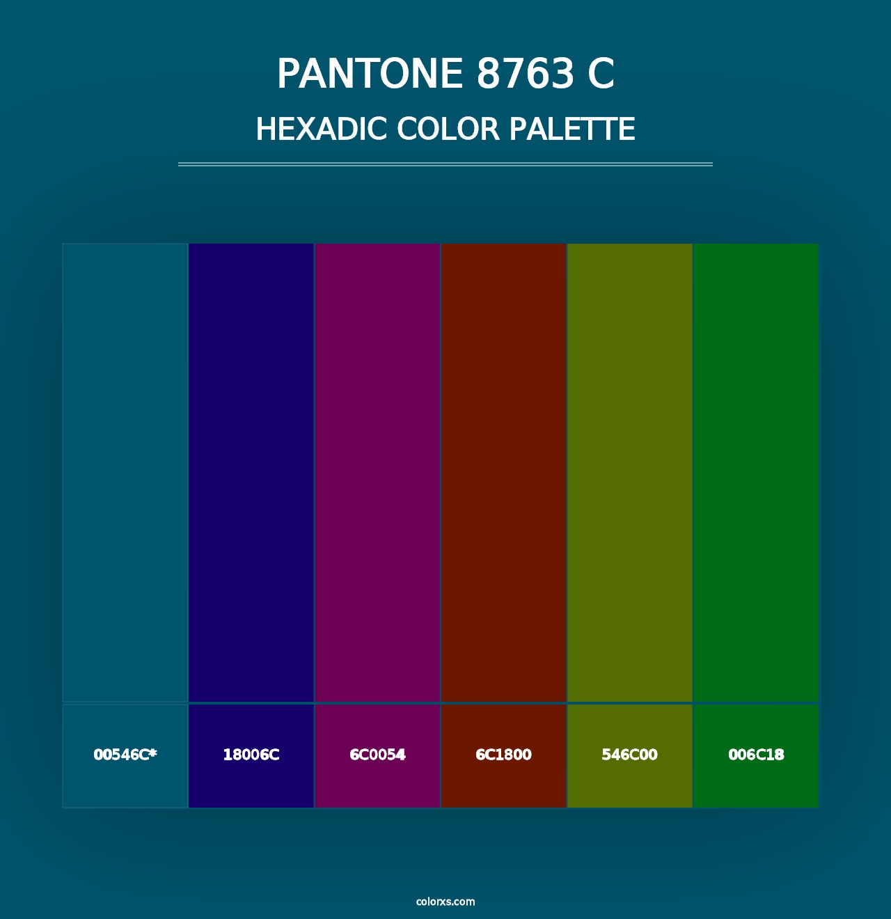 PANTONE 8763 C - Hexadic Color Palette