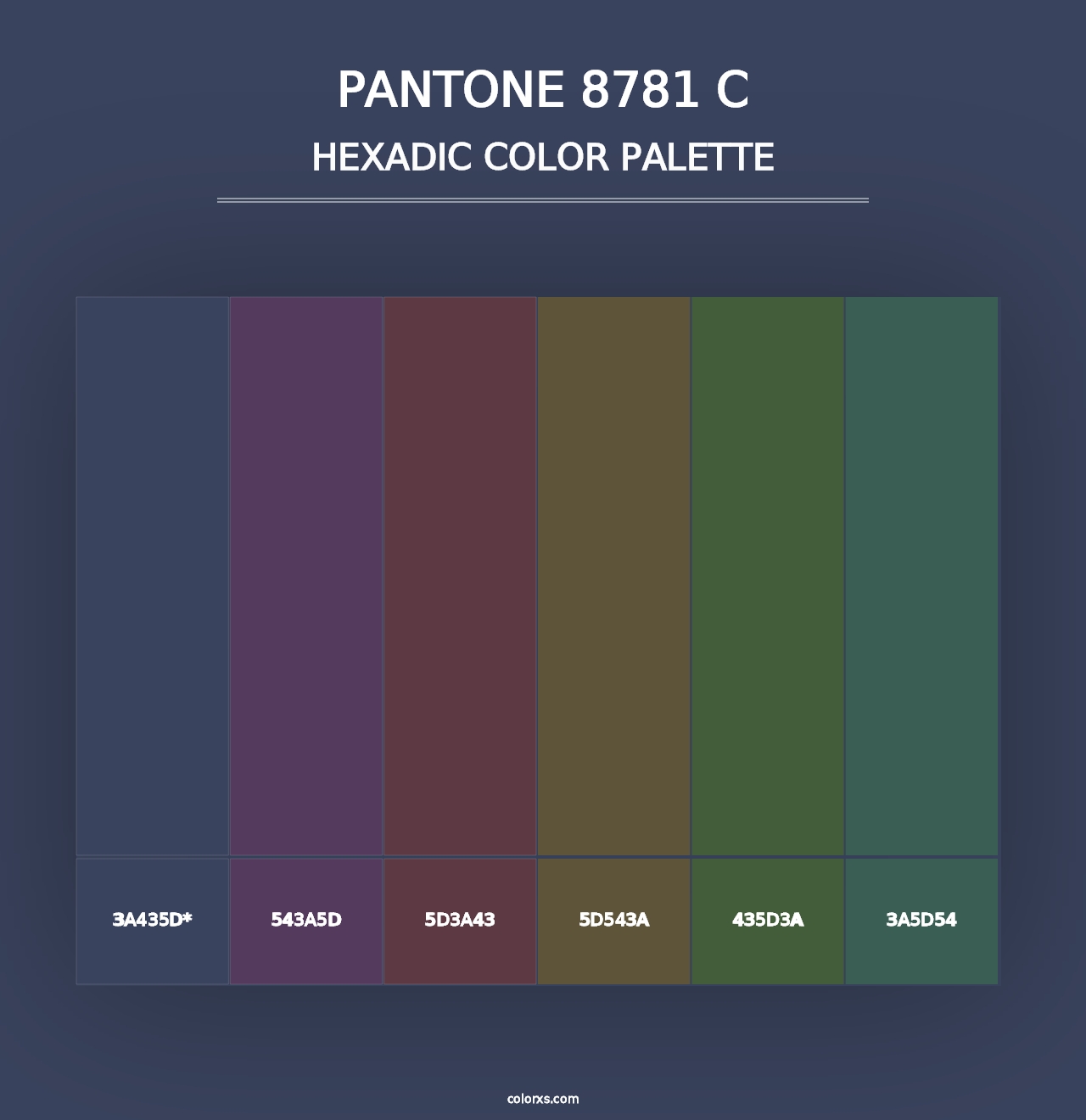 PANTONE 8781 C - Hexadic Color Palette