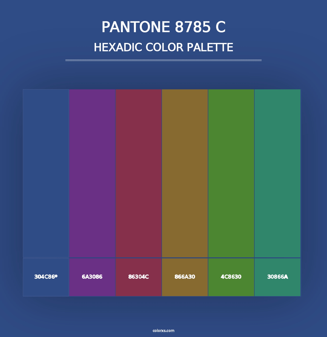 PANTONE 8785 C - Hexadic Color Palette