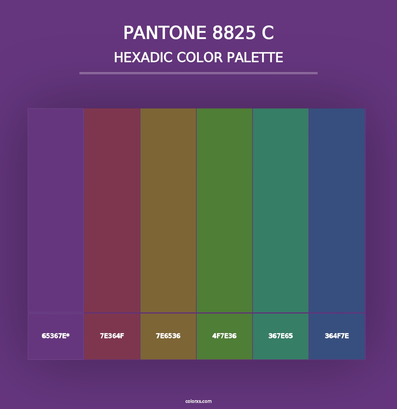 PANTONE 8825 C - Hexadic Color Palette