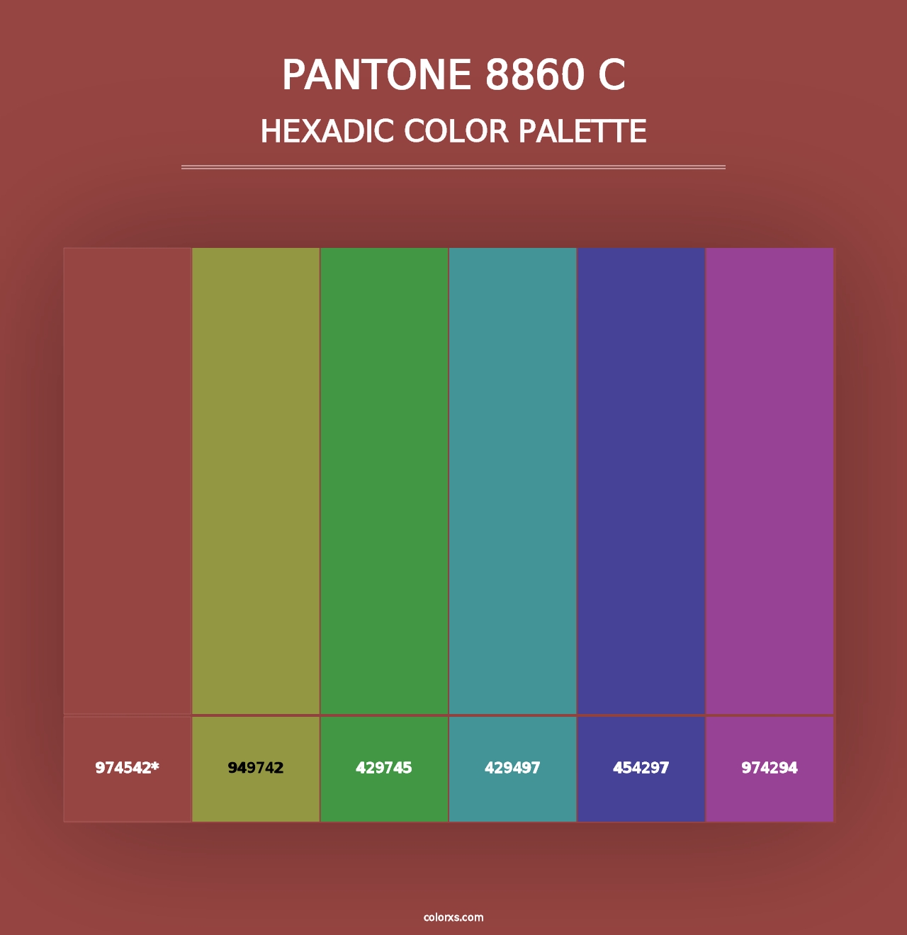 PANTONE 8860 C - Hexadic Color Palette