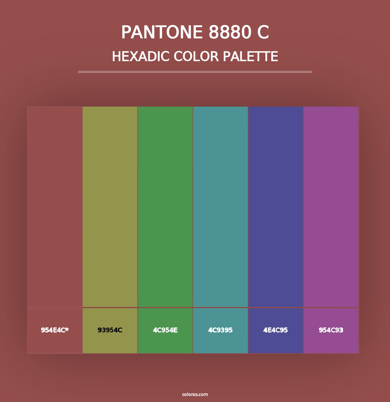 PANTONE 8880 C - Hexadic Color Palette