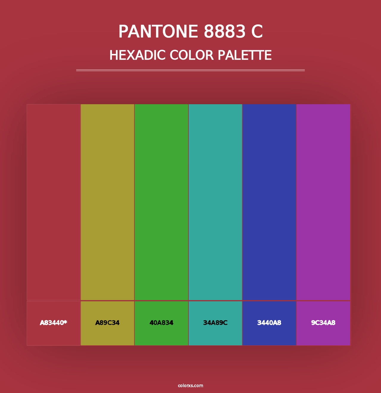 PANTONE 8883 C - Hexadic Color Palette