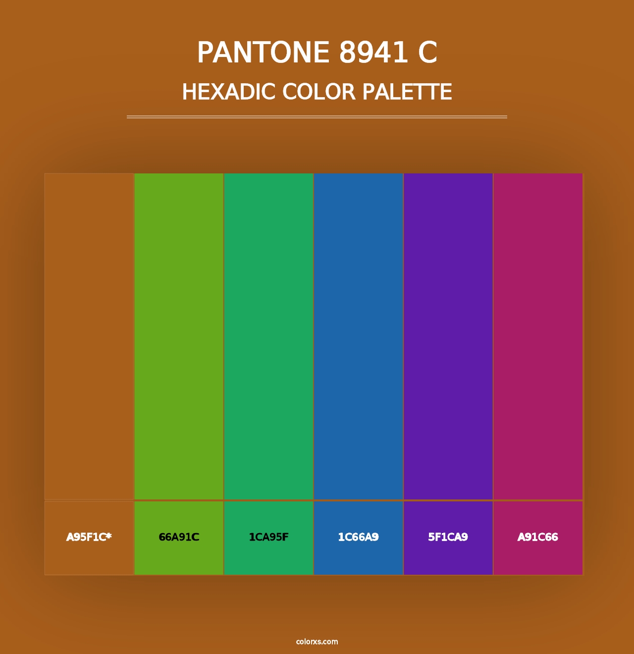 PANTONE 8941 C - Hexadic Color Palette