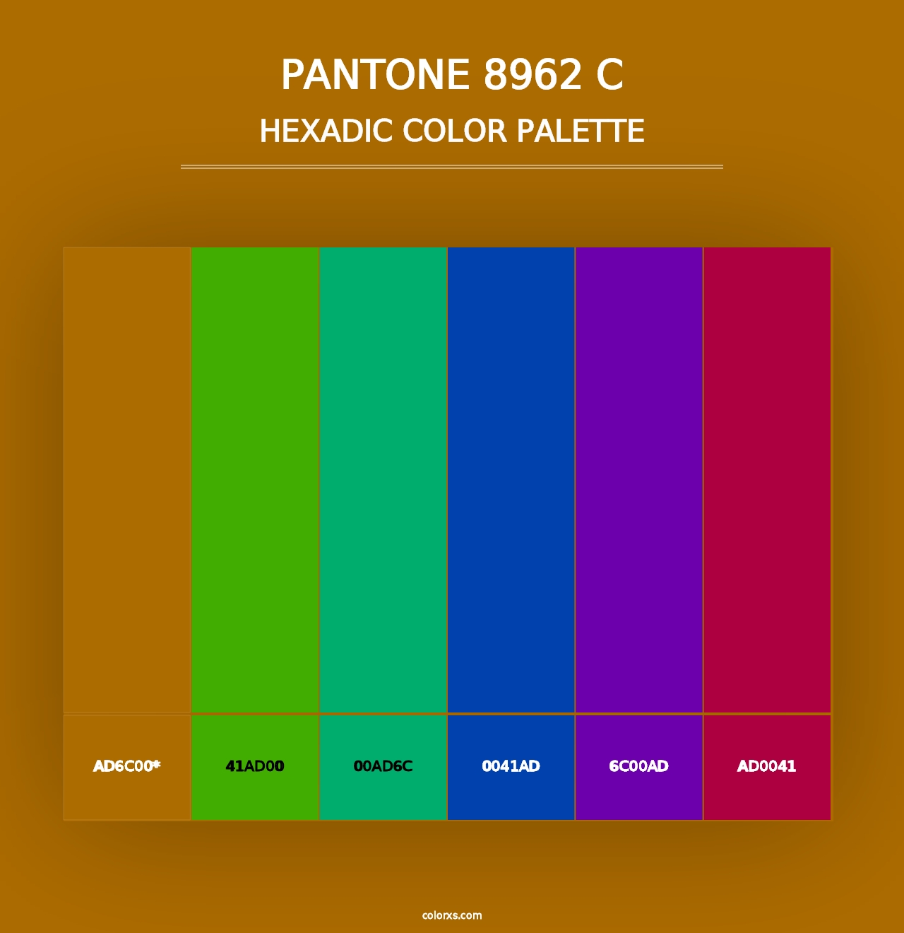 PANTONE 8962 C - Hexadic Color Palette