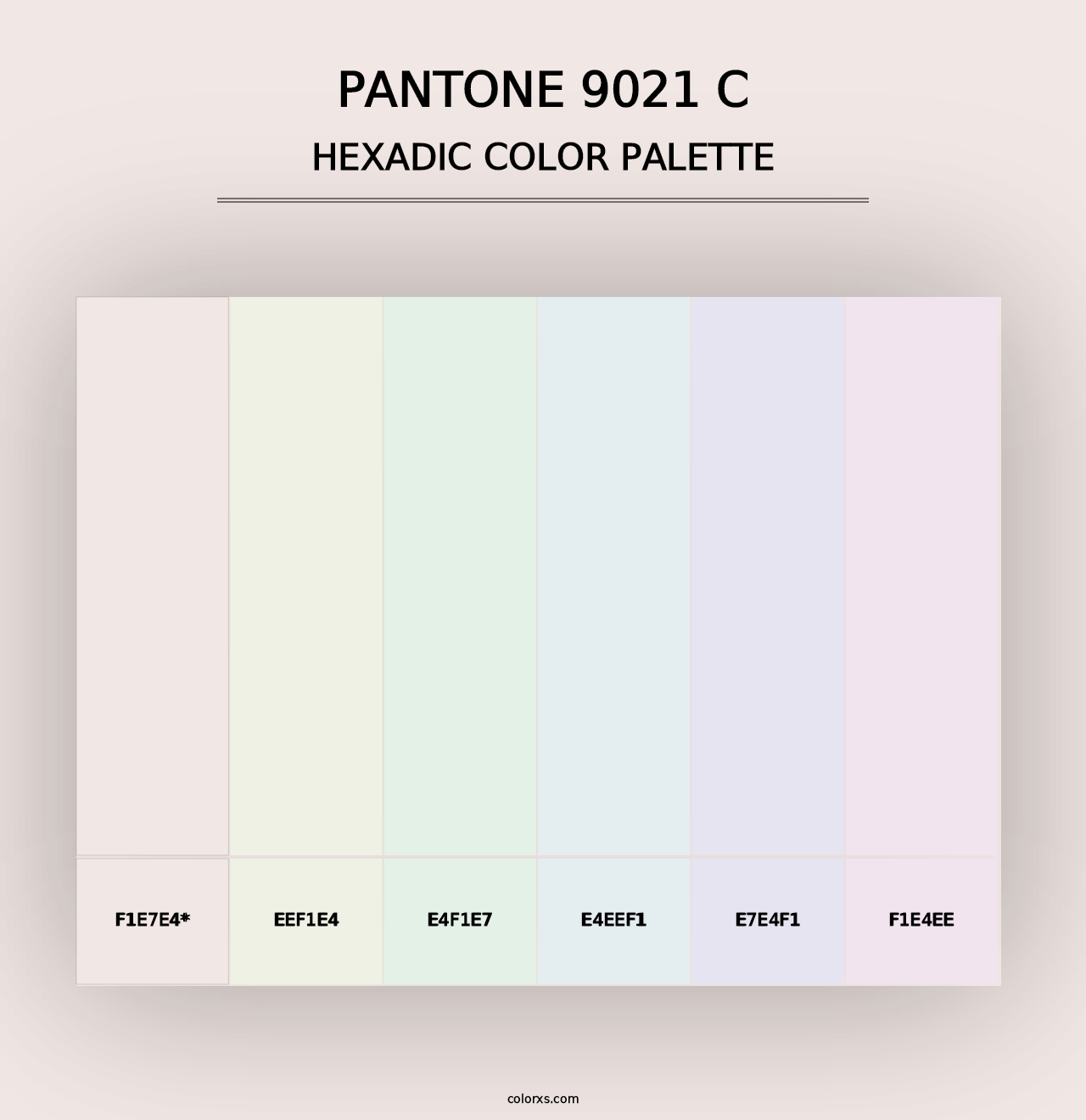 PANTONE 9021 C - Hexadic Color Palette