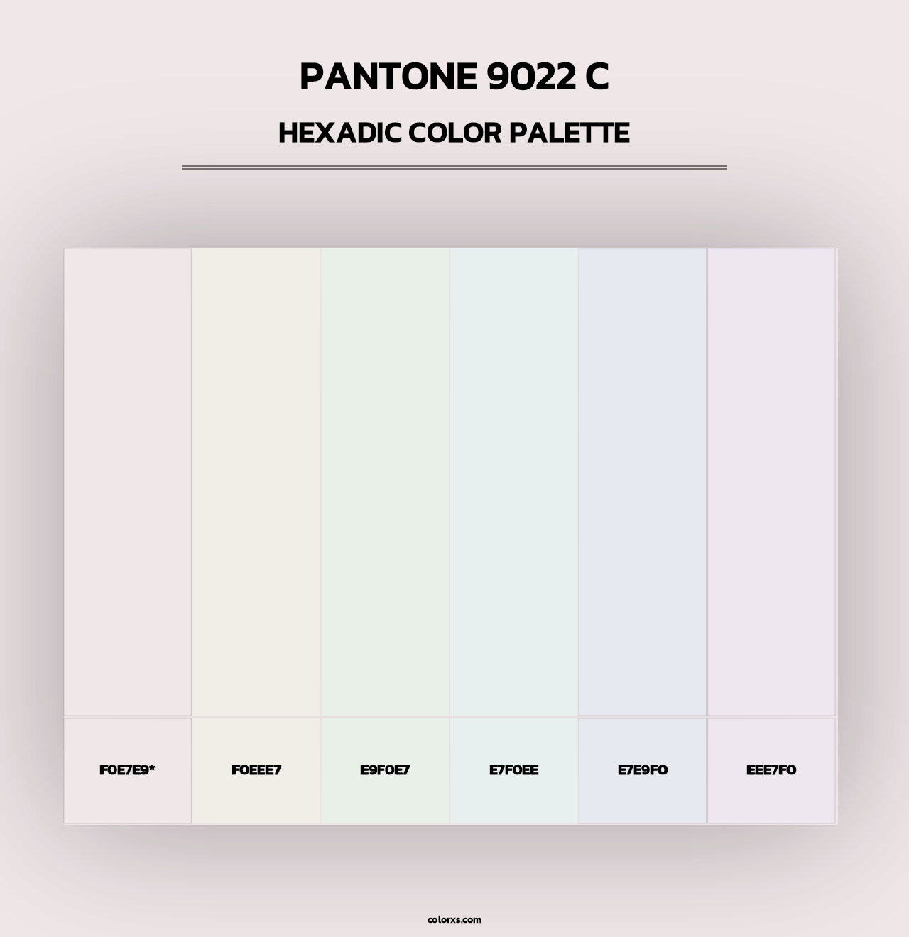 PANTONE 9022 C - Hexadic Color Palette