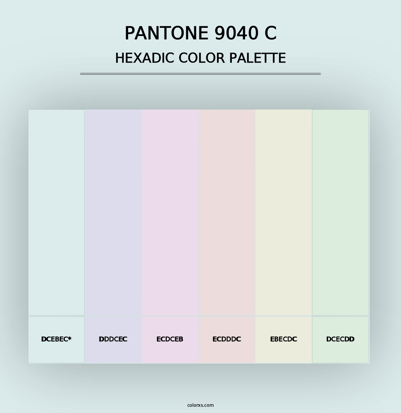 PANTONE 9040 C - Hexadic Color Palette